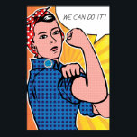 Affiches Pop Art Rosie le Riveter Nous pouvons le faire! Po<br><div class="desc">Joyeux anniversaire, Rosie le Riveter ! En l'honneur du 70e anniversaire de la création de J. Howard Miller, nous avons réimaginé l'affiche classique We Can Do It! comme si Roy Lichtenstein l'avait peinte dans les années 1960. Cette version vibrante présente les points Ben-Day classiques que Lichtenstein a rendus célèbres dans...</div>