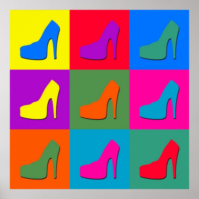 Affiches pop art shoes (Devant)