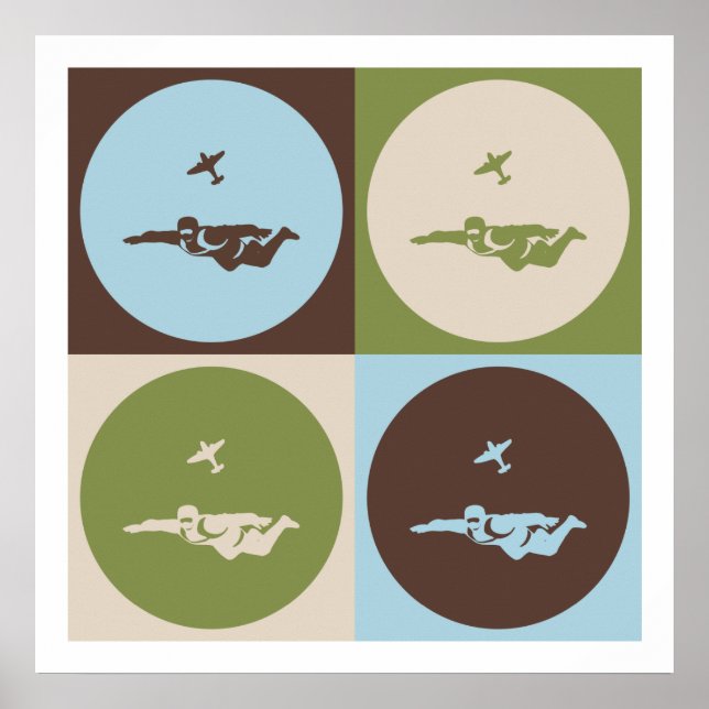 Affiches Pop Art Skydiving (Devant)