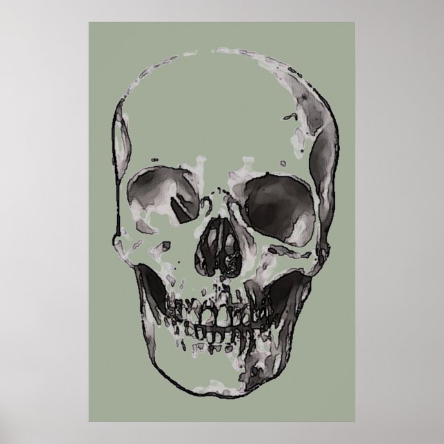 Affiches Pop Art Style Crâne (Devant)