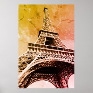 Affiches Pop Art Tour Eiffel Paris Romance City
