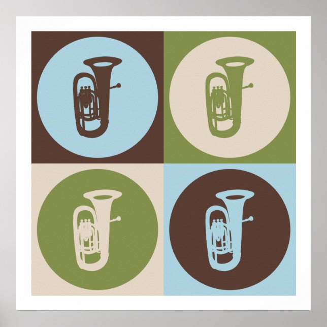 Affiches Pop Art Tuba (Devant)