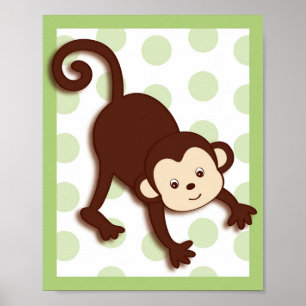 Affiches Pop Mod Monkey Jungle Nursery Wall Art Imprimer 8X