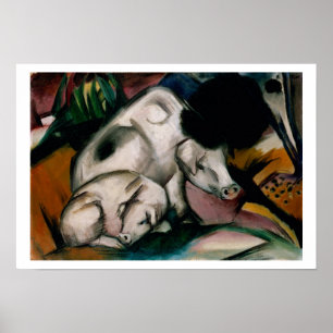 Affiches Porcs, vers 1912 (huile sur toile)