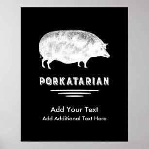 Affiches Porkatarian Porkatarian Antique Pig Bacon Lover