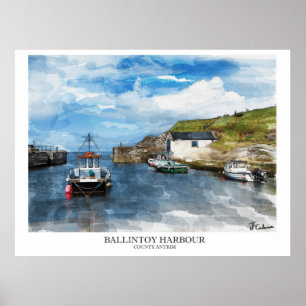 Affiches Port de Ballintoy, Irlande du Nord