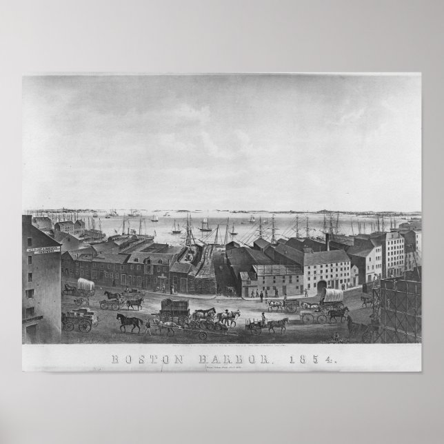 Affiches Port de Boston, 1854 (Devant)