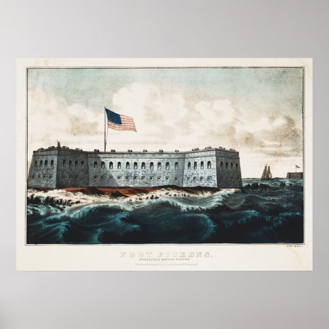 Affiches Port de Fort Pickens Pensacola Floride (Devant)