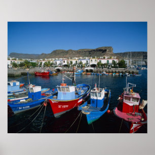 Affiches Port de pêche, Puerto de Mogan, Grande Canarie,