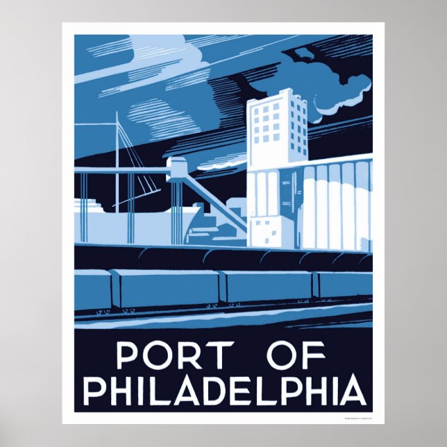 Affiches Port De Philadelphie 1936 WPA (Devant)