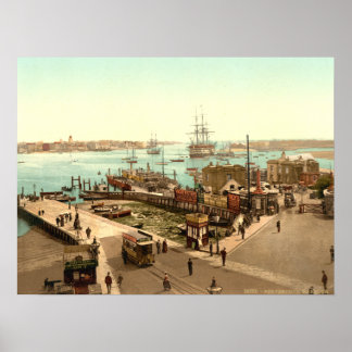 Affiches Port de Portsmouth, Hampshire, Angleterre