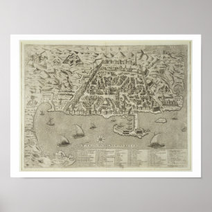 Affiches Port et ville d'Alger, c.1572 (gravure)