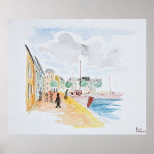 Affiches Port of Concarneau   Brittany, France