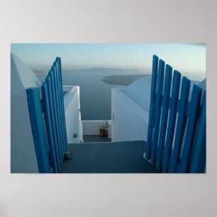 Affiches Porte à Santorini