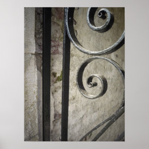 Affiches Porte de travail en fer - Gros plan