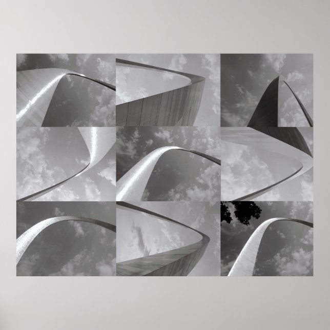 Affiches Porte d'entrée célèbre de l'Arc de St Louis Ouest (Devant)