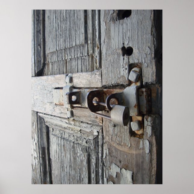Affiches Porte en bois (Devant)