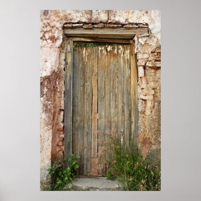Affiches Porte En Bois Rustique Au Mexique (Devant)