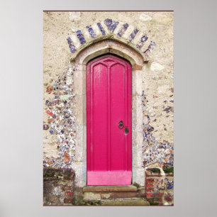 Affiches Porte rose ancienne