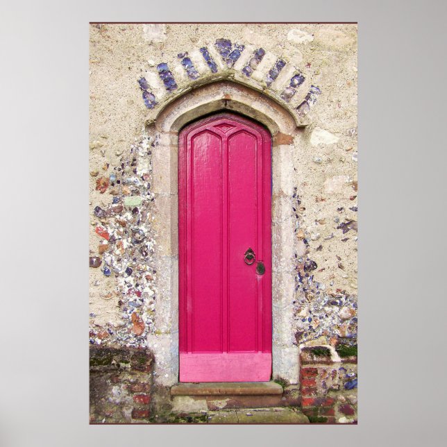 Affiches Porte rose ancienne (Devant)