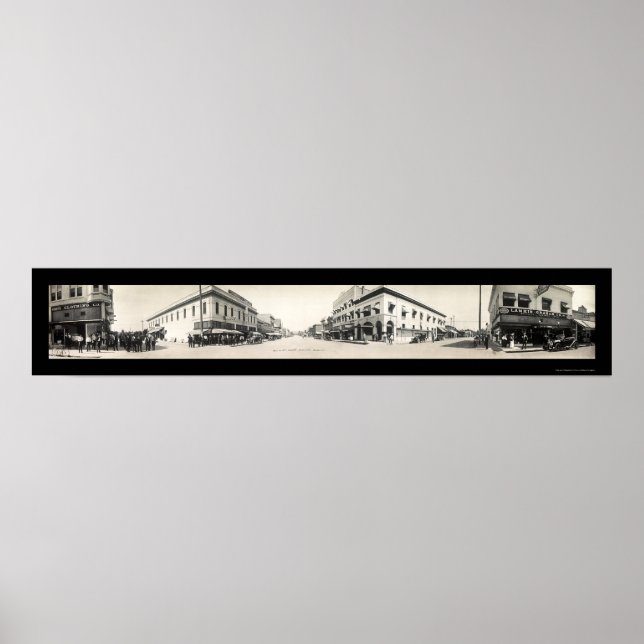 Affiches Porterville CA Streets Photo 1914 (Devant)