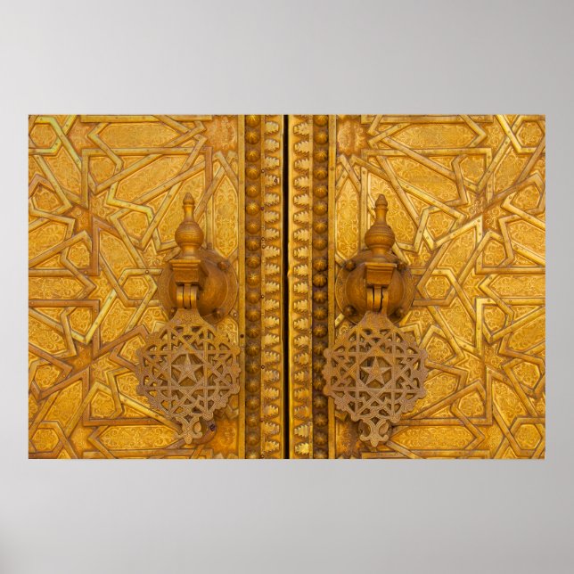 Affiches Portes de fissures complexes du palais de Fès (Devant)