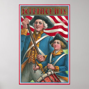 Affiches Porteur de drapeau et batteur
