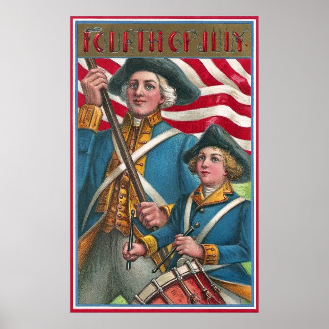 Affiches Porteur de drapeau et batteur (Devant)