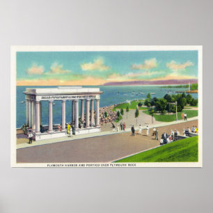 Affiches Portico over Plymouth Rock View of Plymouth