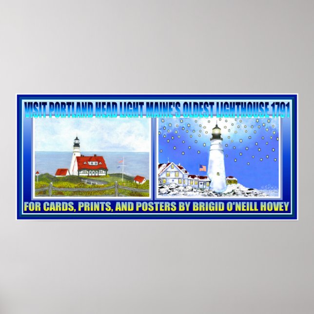 Affiches Portland Head Light FALL ET HIVER 3 UTILISER CELUI (Devant)