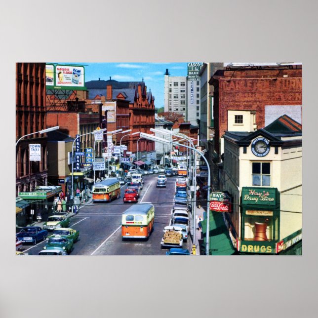 Affiches Portland, Maine Congress Street vers 1960 (Devant)