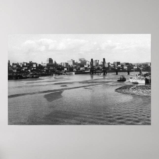 Affiches Portland, Oregon Skyline de Willamette River (Devant)