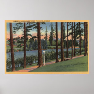 Affiches Portland, ORScene en parc de Laurelhurst