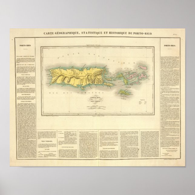 Affiches Porto Rico, Îles Vierges (Devant)