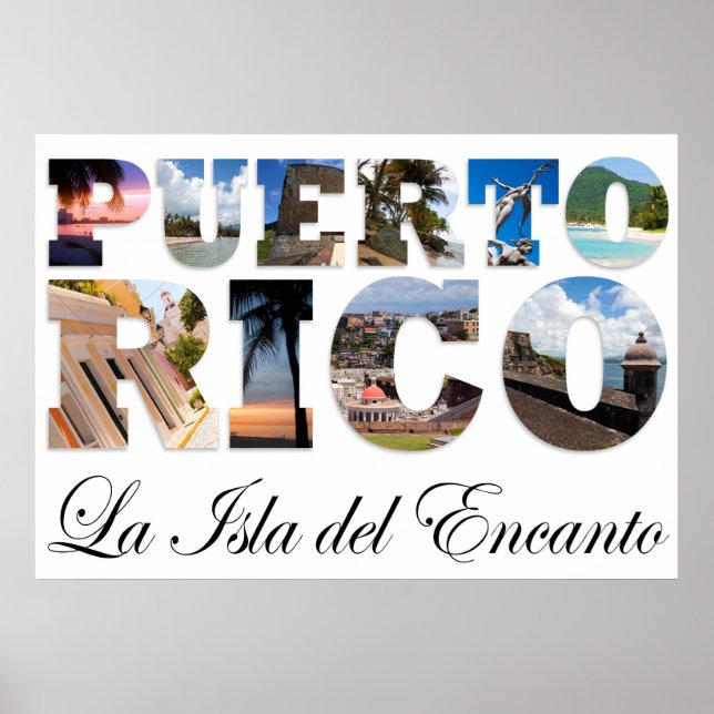 Affiches Porto Rico La Isla Del Encanto Collage (Devant)