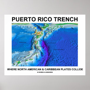 Affiches Porto Rico Trench où les Caraïbes nord-américaines