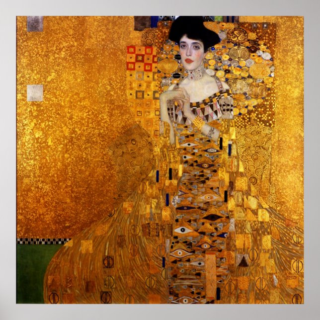 Affiches Portrait d'Adele Bloch-Bauer par Gustav Klimt (Devant)