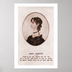 Affiches Portrait d'Anne Brontë (sepia)