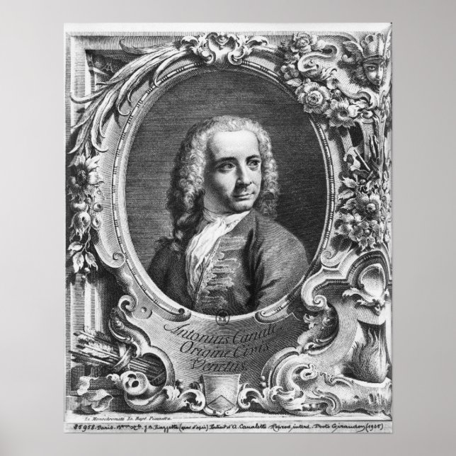 Affiches Portrait d'Antonio Canaletto (Devant)