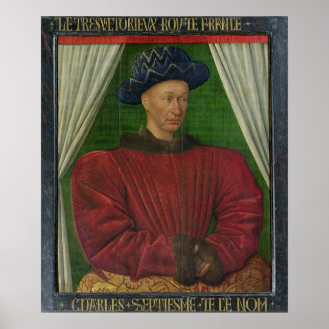 Affiches Portrait de Charles VII, c.1445-50 (Devant)