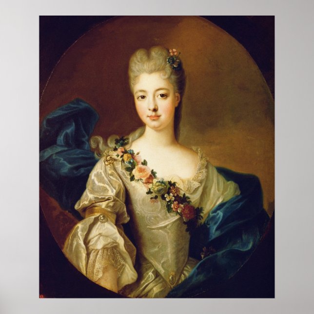Affiches Portrait de Charlotte Aglae d'Orléans, années 1720 (Devant)