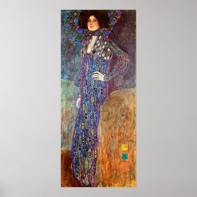 Affiches Portrait de Emily Floge par Gustav Klimt (Devant)