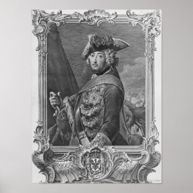 Affiches Portrait de Frederick II, Le Grand (Devant)