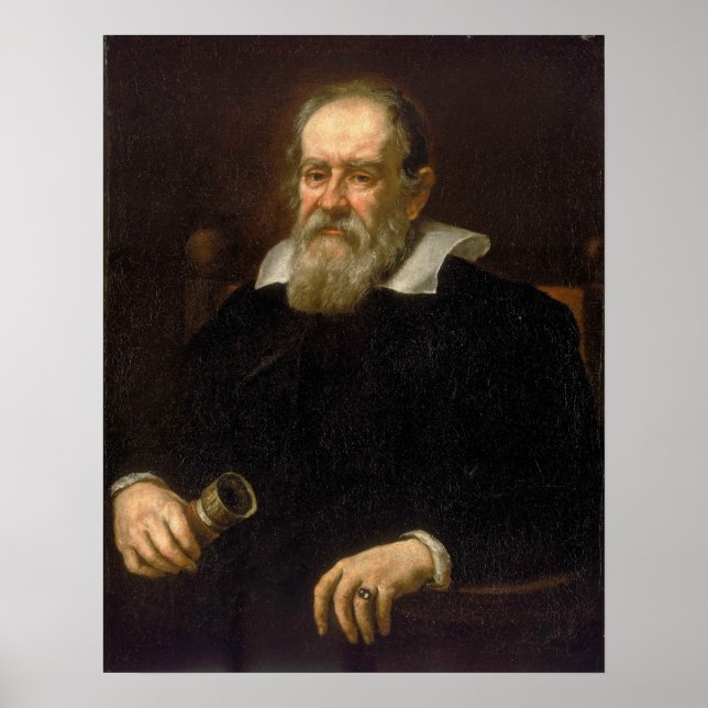 Affiches Portrait de Galileo Galilei par Justus Sustermans (Devant)