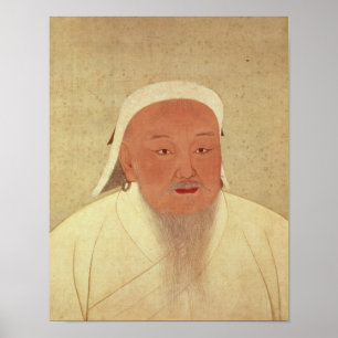 Affiches Portrait de Genghis Khan, Mongol Khan