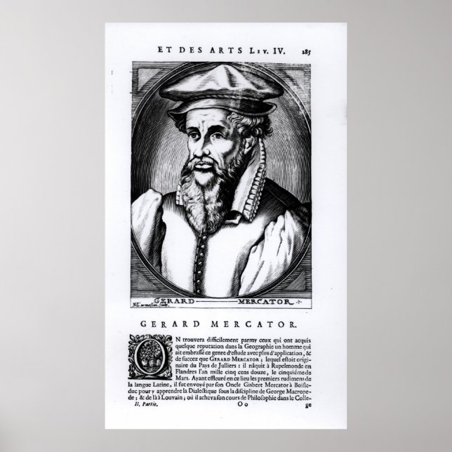 Affiches Portrait de Gerard Mercator (Devant)