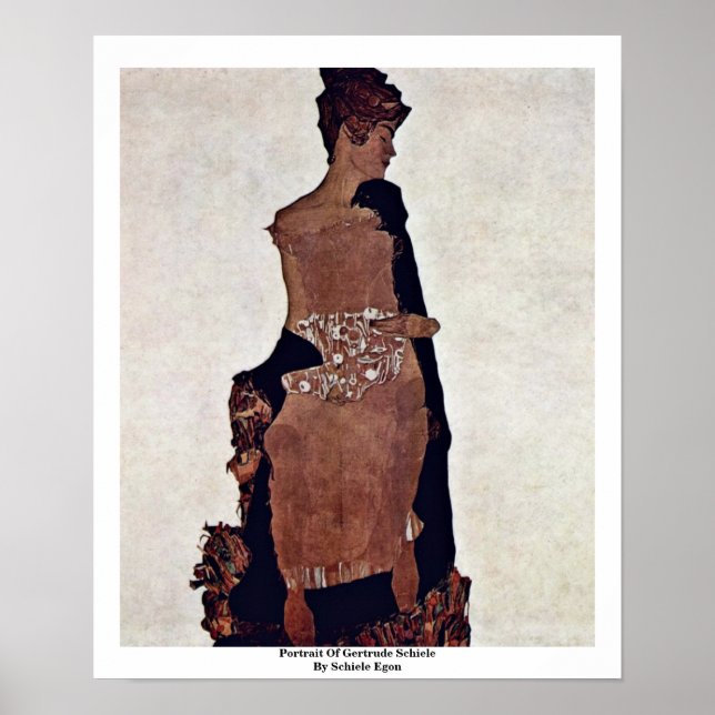 Affiches Portrait De Gertrude Schiele Par Schiele Egon (Devant)