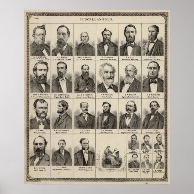 Affiches Portrait de Greenleaf, Minnesota (Devant)