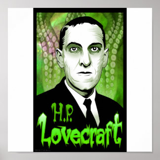 Affiches Portrait de H.P. Lovecraft (vert)