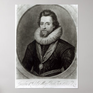 Affiches Portrait de James I après une miniature de